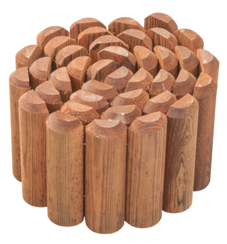 Rollborder strugany 200 x 25 cm fi 60 mm brązowy