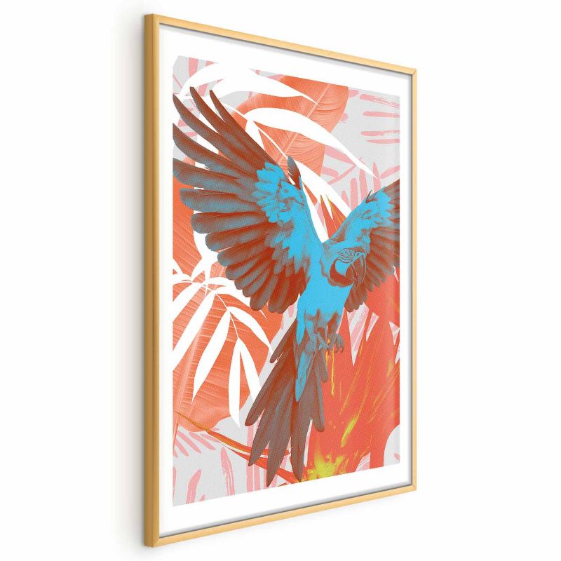 Plakat Artgeist Egzotyczne skrzydła 60x90 cm z ramą złotą 1 szt