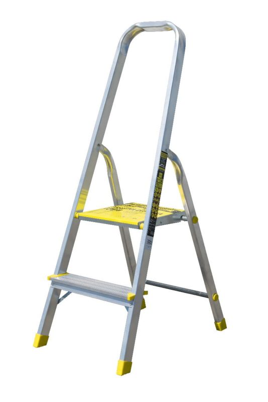 Drabina aluminiowa 2-stopniowa 120kg Bayersystem BS-DA2 domowa 1 szt.