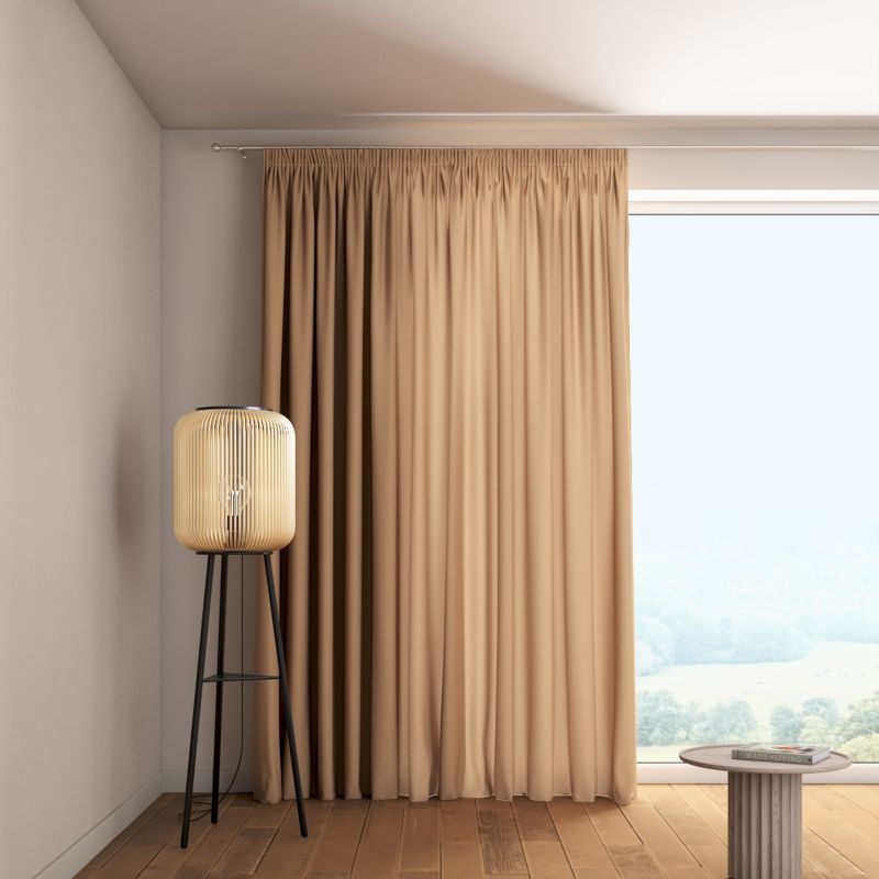 Zasłona na taśmie marszczącej 1 szt. 130 x 260 cm Dekoria beżowy 1 szt.