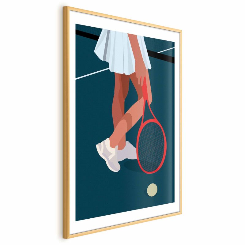 Plakat Artgeist Tenisistka 60x90 cm z ramą złotą 1 szt
