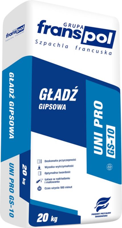 Gładź gipsowa Uni Pro GS-10 Franspol 20 kg