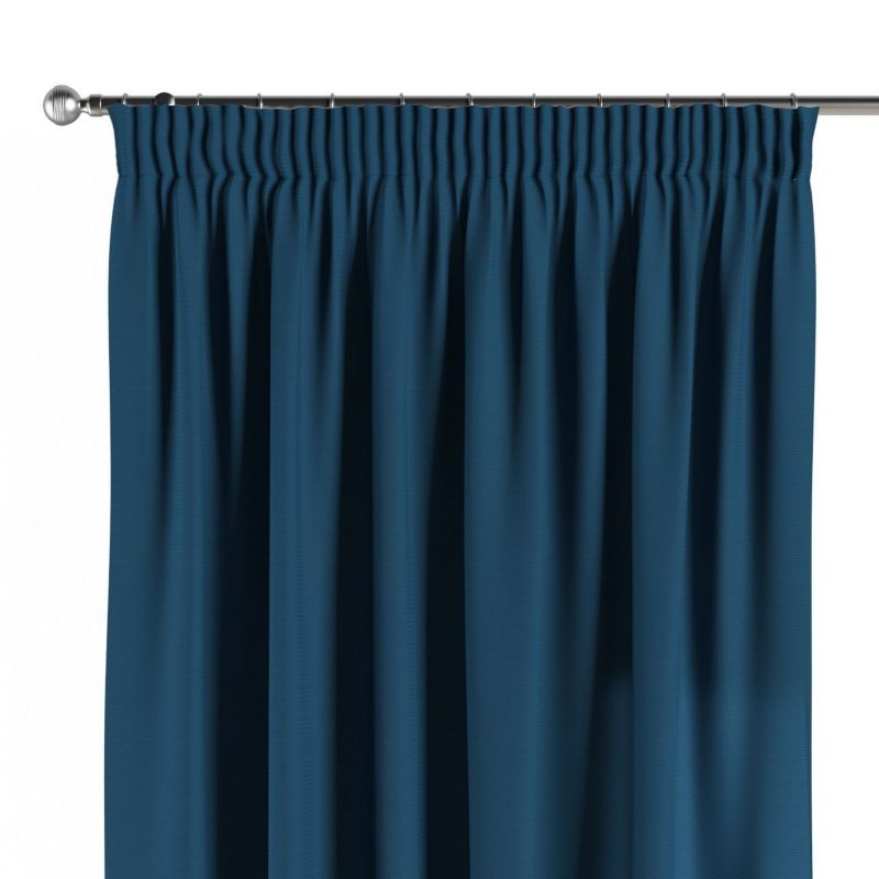 Zasłona na taśmie marszczącej 1 szt. 130 x 245 cm Dekoria ocean blue (morski niebieski) 1 szt.
