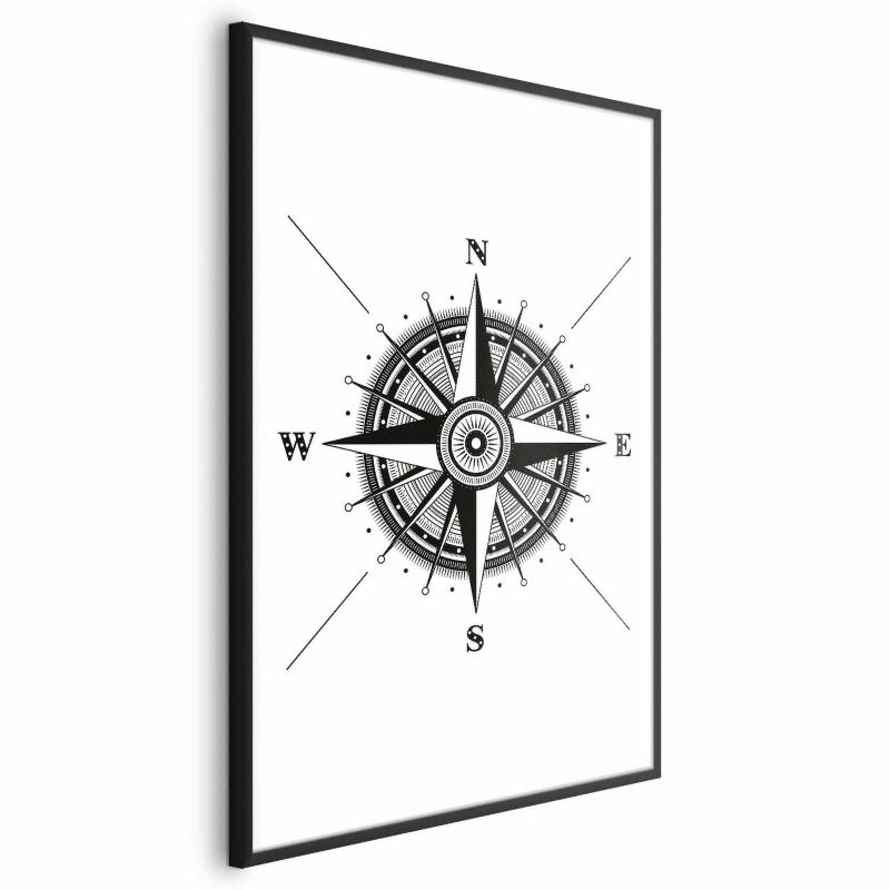 Plakat Artgeist Kompas 60x90 cm z ramą czarną 1 szt
