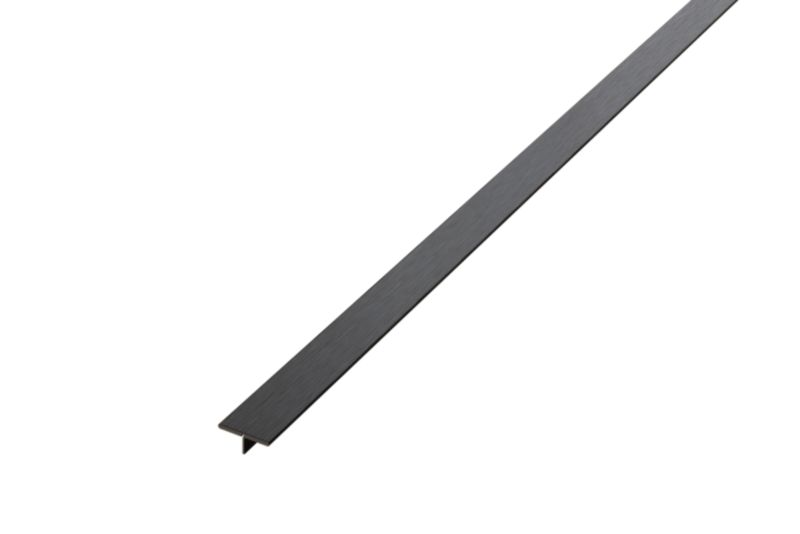 Profil fugowy spoinowy rektyfikowany Ts Lambro ozdobny teownik czarny matowy 1.5cm x 270cm 1 szt.