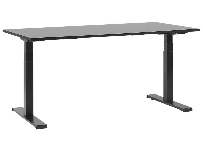 Biurko regulowane elektrycznie 160 x 72 cm czarne Destin 1 szt.