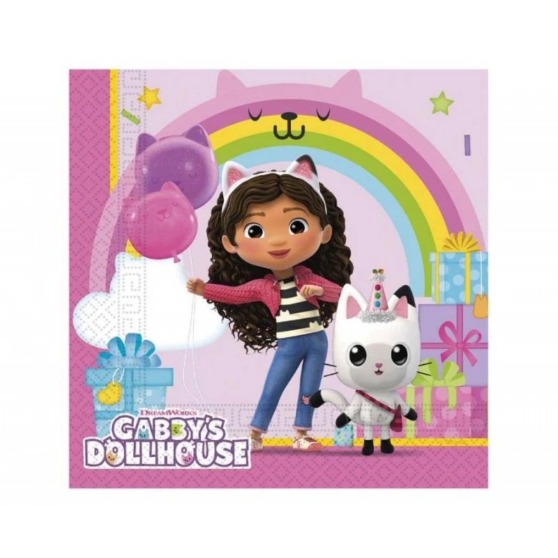 Serwetki papierowe Gabby"s Dollhouse, 33x33 cm, 20 sztuk Godan