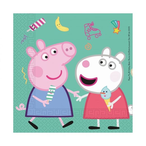 Serwetki papierowe Peppa Pig, rozm. 33x33 cm, 20 sztuk