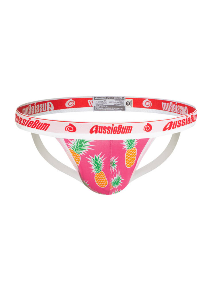 jockstrap męski w graficzny wzór Ananas | Różowy | Party Hard Pineapple | AussieBum