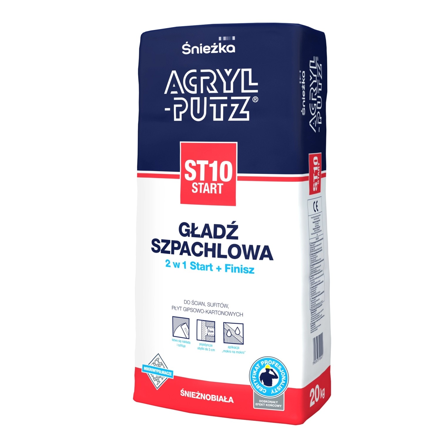 Gładź gipsowa Acryl Putz ST10 20kg