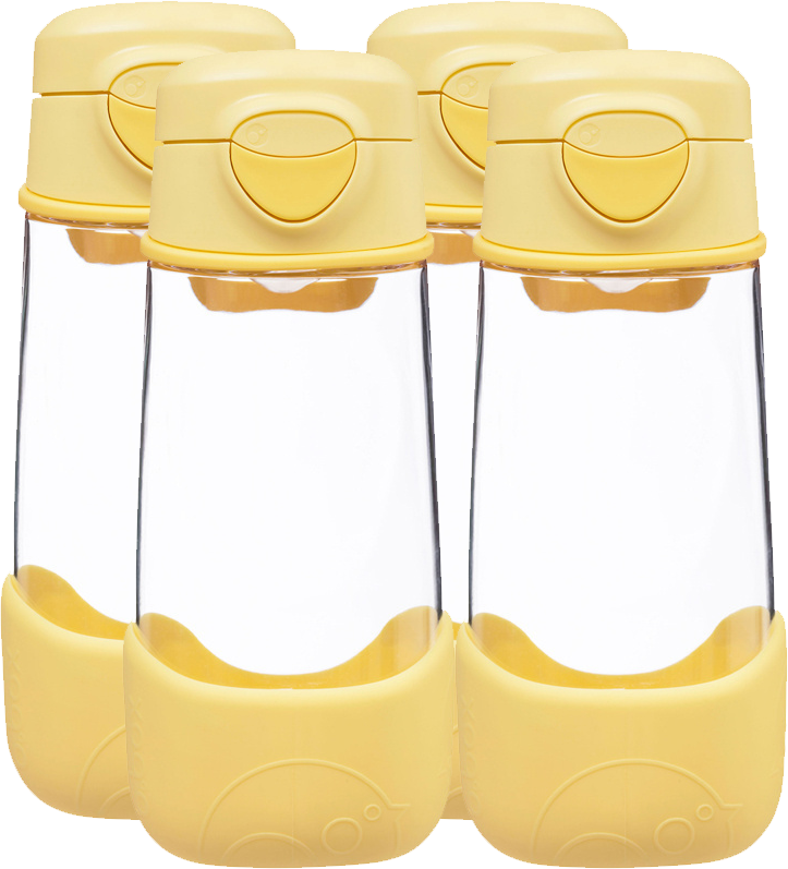 4x Bidon na wodę B.Box, z ustnikiem, tritan, 450 ml, Lemon Twist