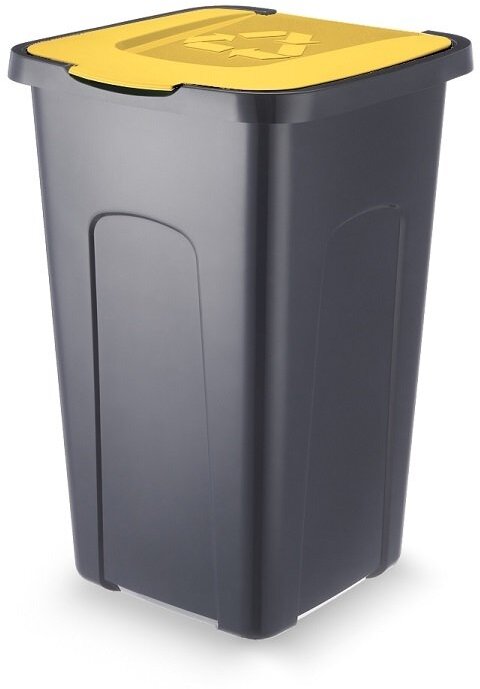 Kosz do segregowania śmieci Sorta, 50l, czarno-żółty