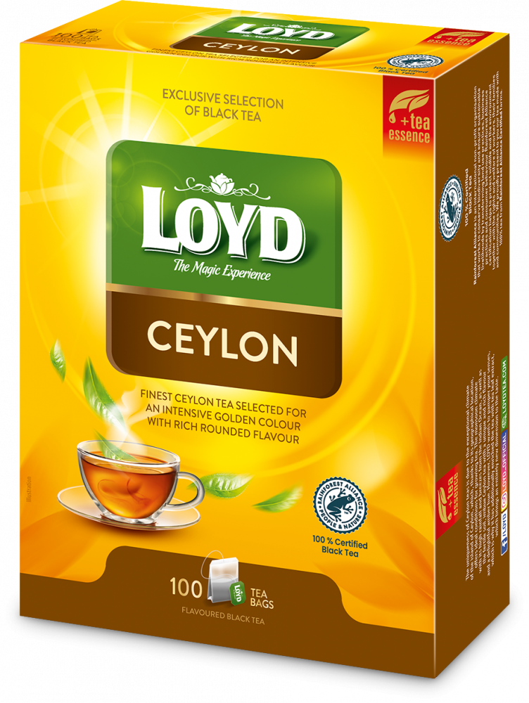 Herbata czarna w torebkach Loyd Ceylon, 100 sztuk x 2g