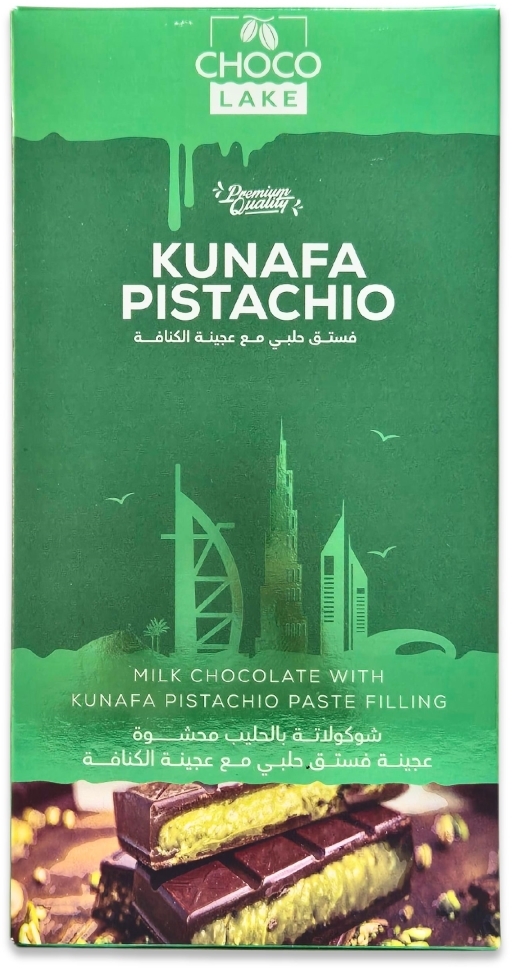 Czekolada Dubajska Choco Lake Kunafa Pistachio, 190g