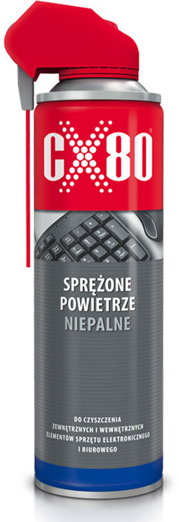 Sprężone powietrze do czyszczenia sprzętu elektronicznego CX80, niepalne, 500ml