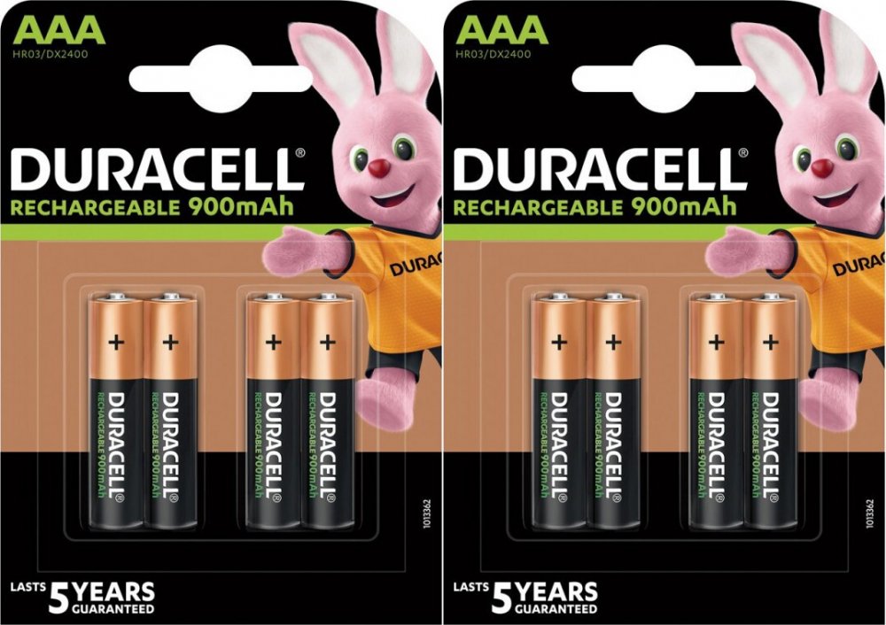 2x Akumulatorki Duracell, AAA, 900mAh, 4 sztuki