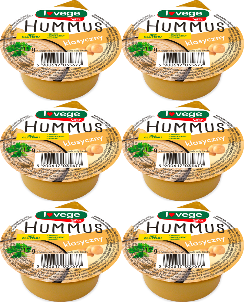 6x Hummus klasyczny Sante Lovege, 115g
