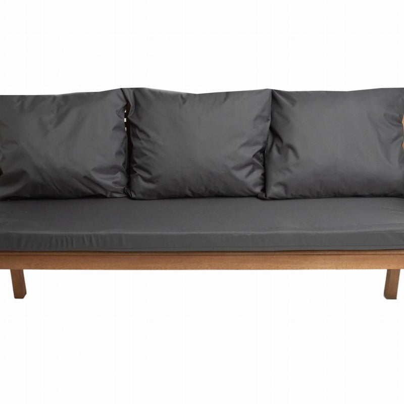 Poduszka ogrodowa na ławkę 140x60x7cm/3x50x56cm Poduszka na ławkę Antracytowa poduszka na meble ogrodowe Wygodne poduszki na sofę na patio i balkon