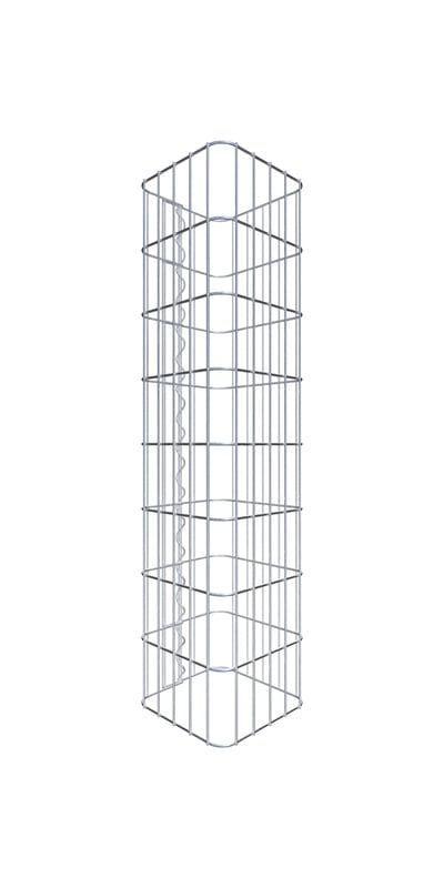 Kolumna gabionowa 27 x 27 cm, kwadrat MW 5 x 10 cm - Wysokość: 0,80 m