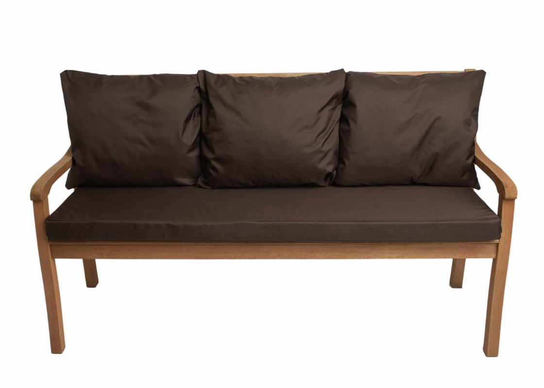 Poduszka ogrodowa na ławkę 140x60x7cm/3x50x56cm Poduszka na ławkę Brązowa poduszka na meble ogrodowe Wygodne poduszki na sofę na patio i balkon