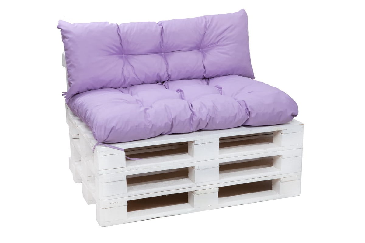 Zestaw poduszek na palety ogrodowe 120x50 Siedzisko-Oparcie 120x50cm poduszki na palety Fioletowe poduszki na palety ogrodowe poduszki na meble