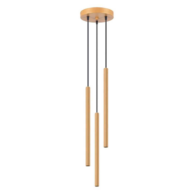Lampa wisząca ARCHE 3P złota, nowoczesna - 20x20x120cm Sollux