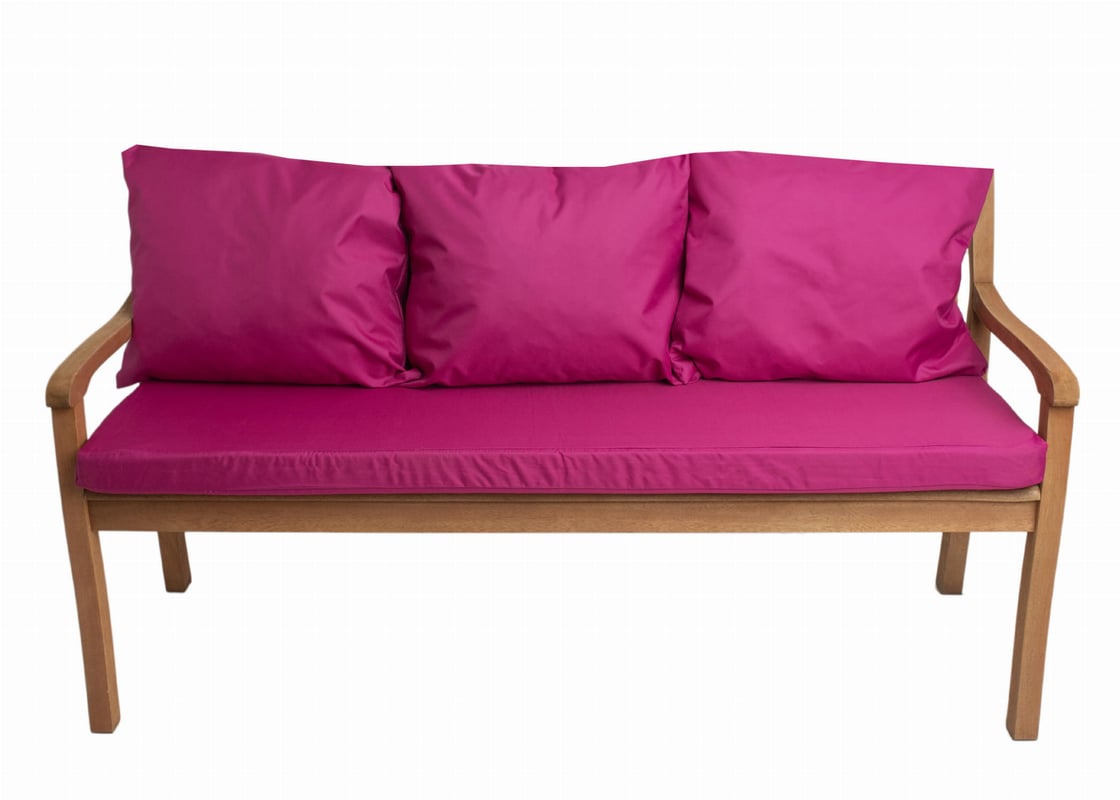 Poduszka ogrodowa na ławkę 140x50x7cm/3x50x56cm Poduszka na ławkę Różowa poduszka na meble ogrodowe Wygodne poduszki na sofę na patio i balkon