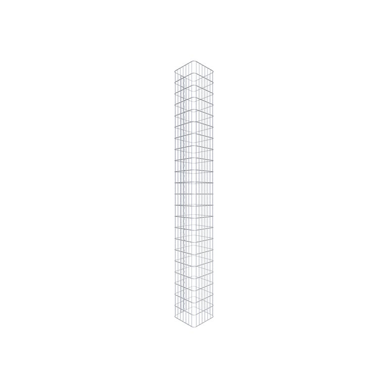 Kolumna gabionowa 37 x 37 cm, kwadrat MW 5 x 10 cm - Wysokość: 2,20 m