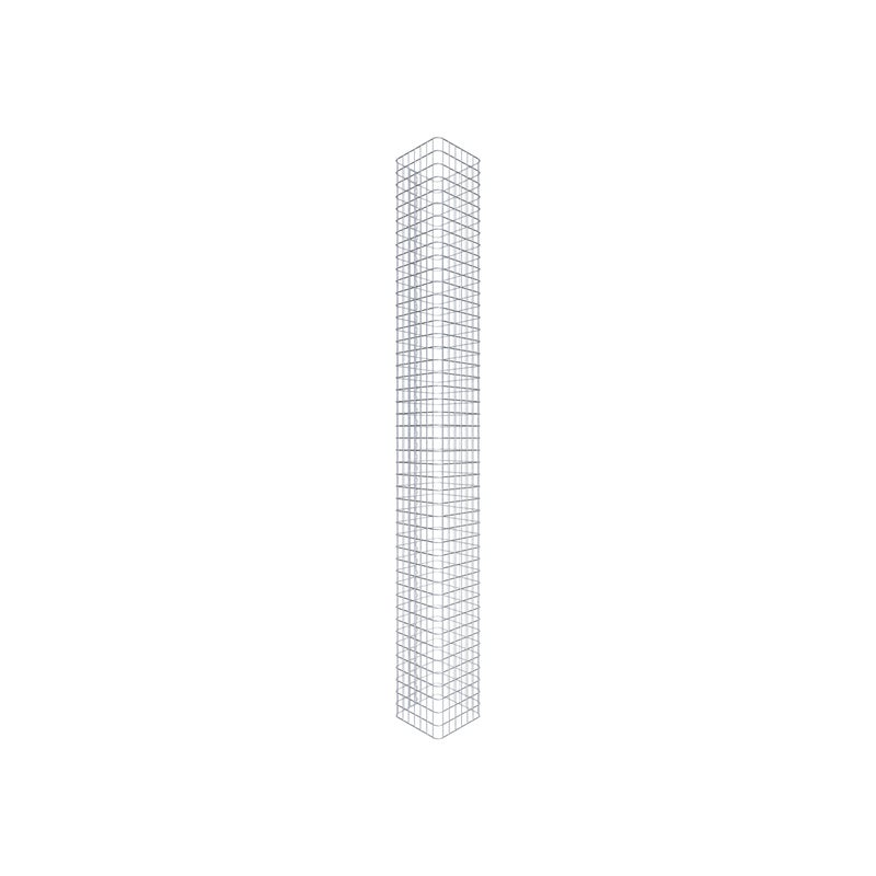 Kolumna gabionowa kątowa 37 cm x 37 cm, wysokość 230 cm, MW 5 cm x 5 cm