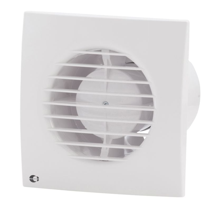 RÓWNANIE - Wentylator wyciągowy z przerywanym pomiarem wilgotności SLIM - 150 x 150 mm - Ø 100 mm - 7 m² - 72 m3/h - 8 W