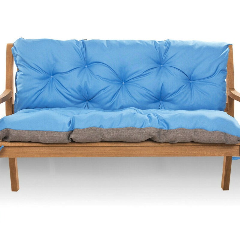 Zestaw poduszek na meble z palet 120x60 Siedzisko-Oparcie 120x40cm poduszki na palety Niebieskie poduszki na palety ogrodowe poduszki na meble