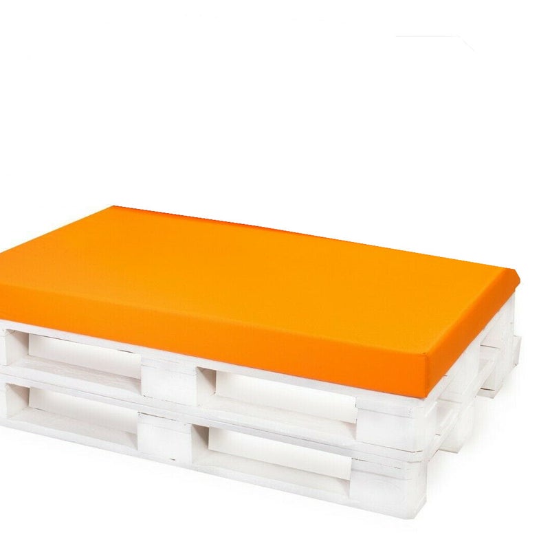 Pokrowiec na meble ogrodowe 120x60x10cm, poszewka na poduszkę ogrodową z zamkiem błyskawicznym, Pomarańczowa poszewka na meble ogrodowe z palet