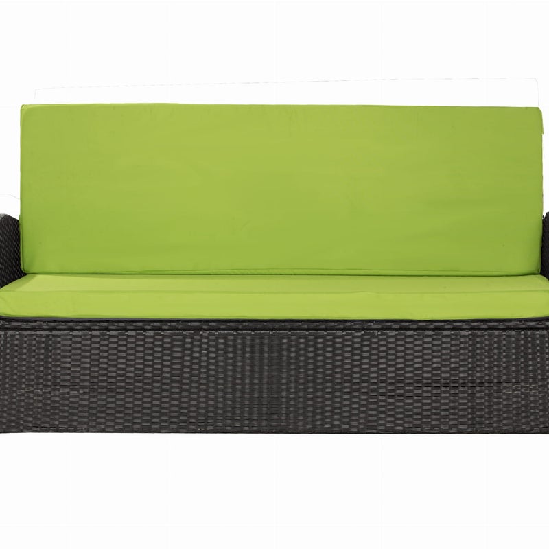 Komplet poduszkek na sofę rattanową 140x60x50cm limonkowa poduszki na meble zdejemowany pokrowiec Zestaw poduszek na meble ogrodowe technorattan