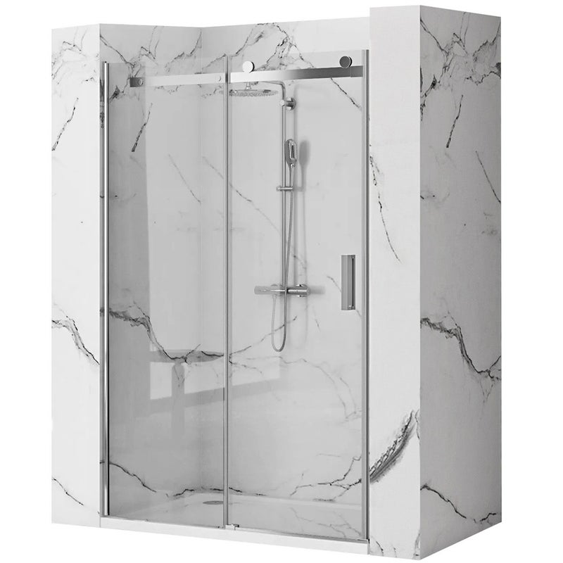 Drzwi prysznicowe Rea Nixon-2 120 Chrome Lewe