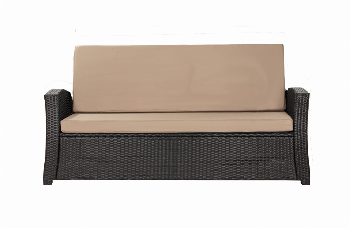 Wygodne poduszki na sofę rattanową 170x50x50cm Beżowa Zestaw poduszek na meble ogrodowe technorattan poduszki na meble zdejemowany pokrowiec