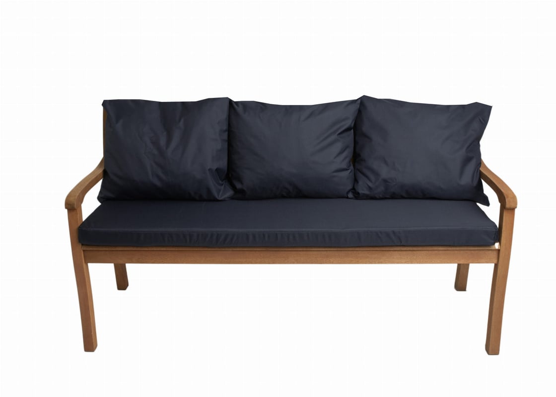 Poduszka ogrodowa na ławkę 140x60x7cm/3x50x56cm Poduszka na ławkę Granatowa poduszka na meble ogrodowe Wygodne poduszki na sofę na patio i balkon