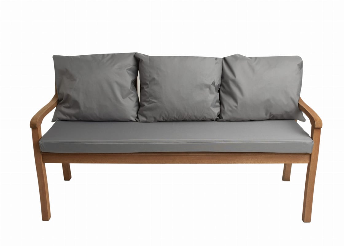 Poduszka ogrodowa na ławkę 140x50x7cm/3x50x56cm Poduszka na ławkę Szara poduszka na meble ogrodowe Wygodne poduszki na sofę na patio i balkon