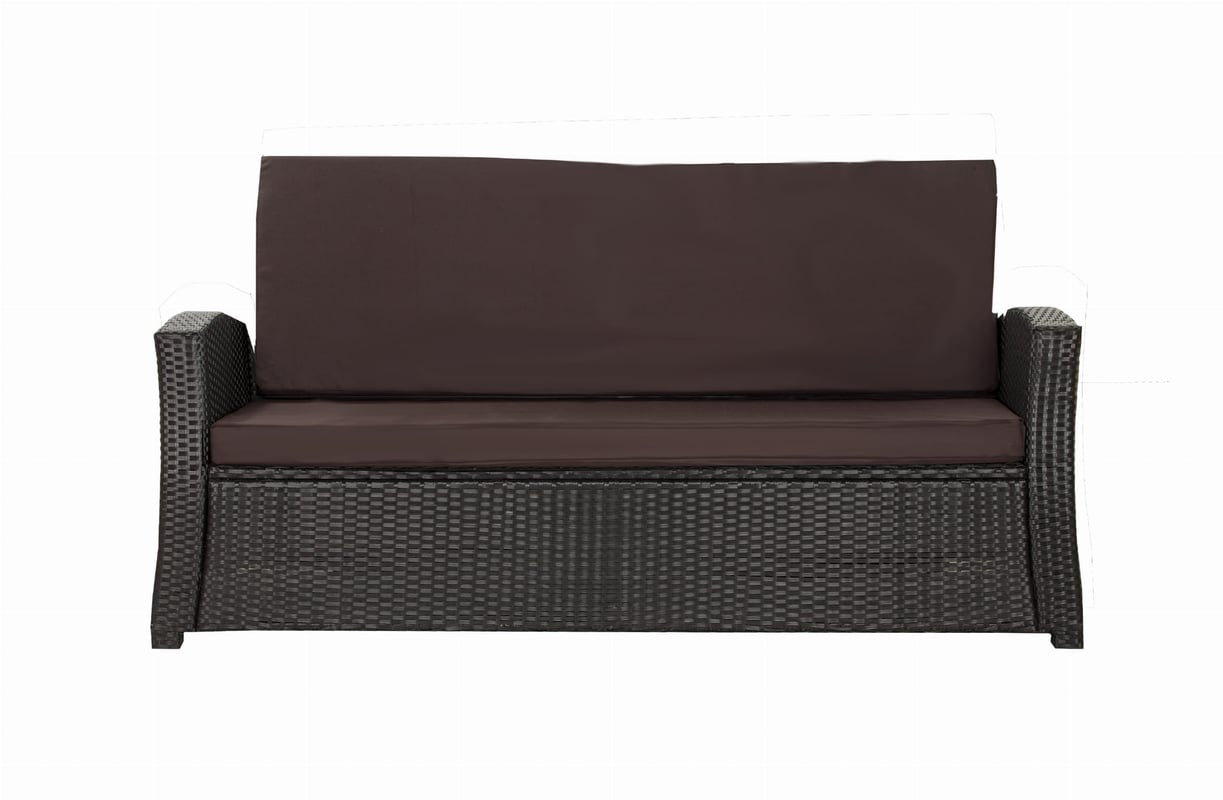 Wygodne poduszki na sofę rattanową 170x50x50cm Brązowa Zestaw poduszek na meble ogrodowe technorattan poduszki na meble zdejemowany pokrowiec