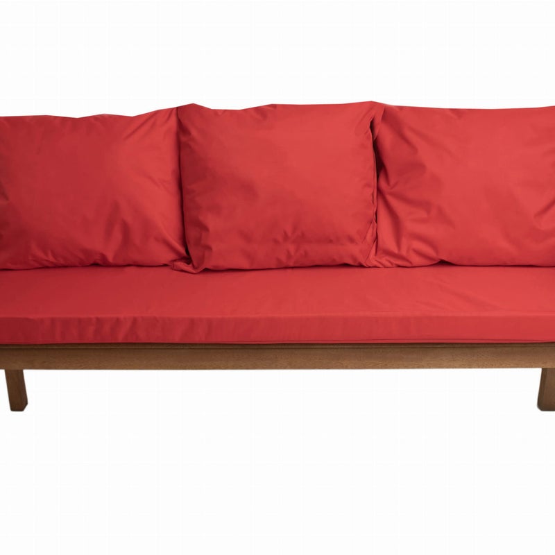 Poduszka ogrodowa na ławkę 140x50x7cm/3x50x56cm Poduszka na ławkę Czerwona poduszka na meble ogrodowe Wygodne poduszki na sofę na patio i balkon