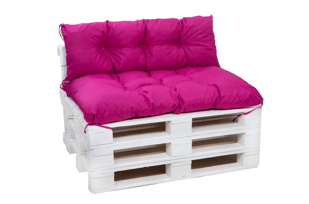 Zestaw poduszek na meble z palet 120x80 Siedzisko-Oparcie 120x40cm poduszki na palety Różowe poduszki na palety poduszki na meble ogrodowe