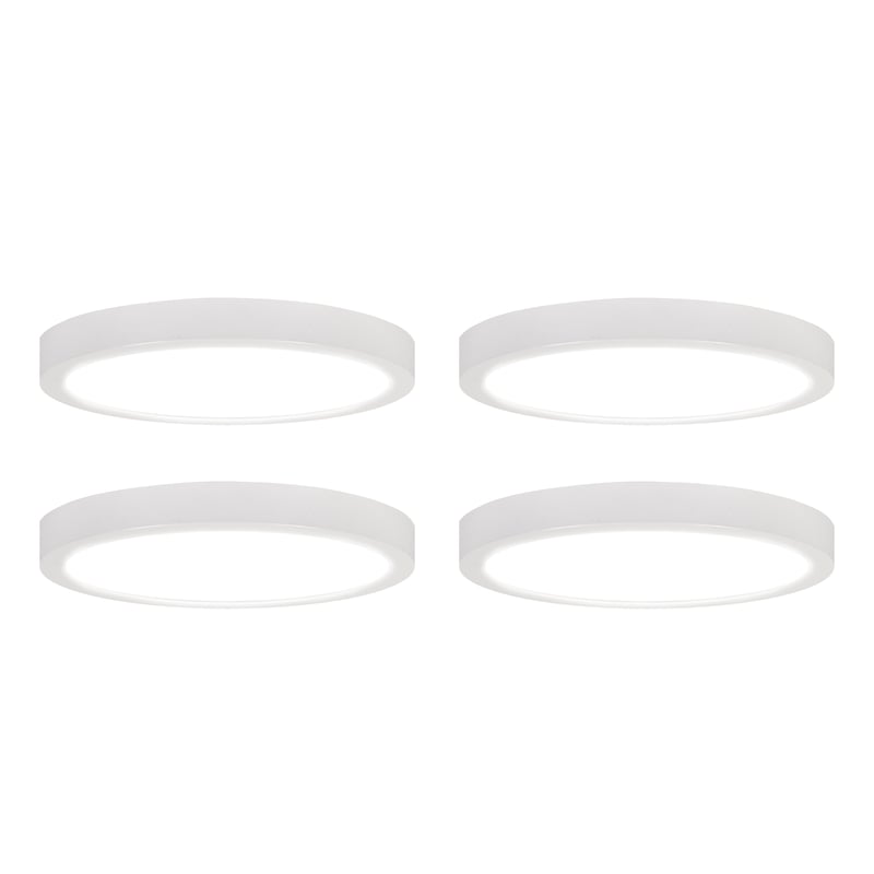 INSPIRE - Zestaw 4 reflektorów SURFACE XL - Reflektory LED Ø 30 cm - 3700 LM - 4000K - Neutralna biel - Biały