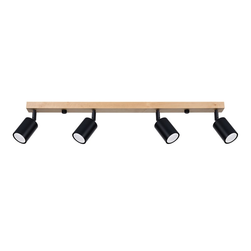 Plafon VERDO 4 czarny, nowoczesny - 96x65x17.5cm Sollux