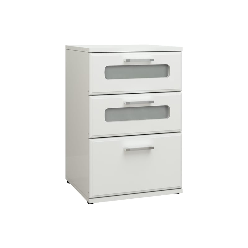 Stól boczny bialy Dresser Nightstand 3 szuflady Tabela