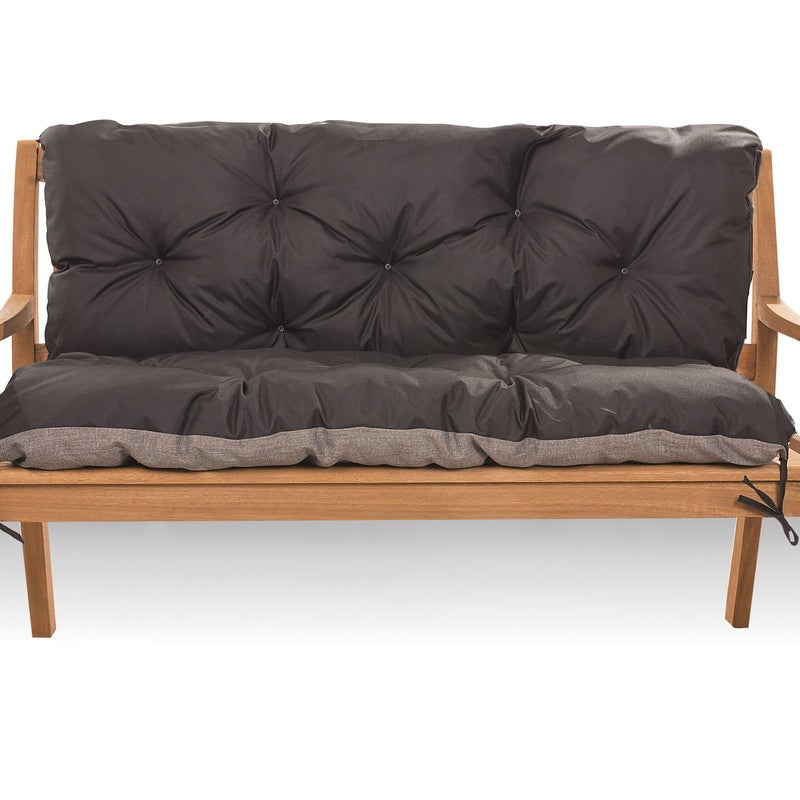 Zestaw poduszek na meble z palet 120x60 Siedzisko-Oparcie 120x40cm poduszki na palety Czarne poduszki na palety ogrodowe poduszki na meble