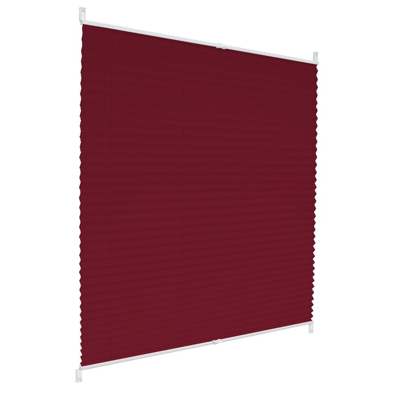 ECD Germany Zaluzja Plisowana 55x200cm Bordeaux Nieprzezroczysta Ochrona Przed Sloncem I Prywatnoscia Zaluzja Plisowana Z Uchwytem Zaciskowym Do Okien