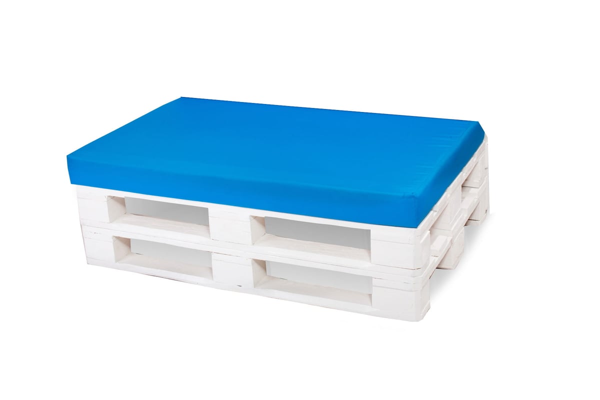 Pokrowiec na meble ogrodowe 120x50x10cm, poszewka na poduszkę ogrodową z zamkiem błyskawicznym, niebieska poszewka na meble ogrodowe z palet