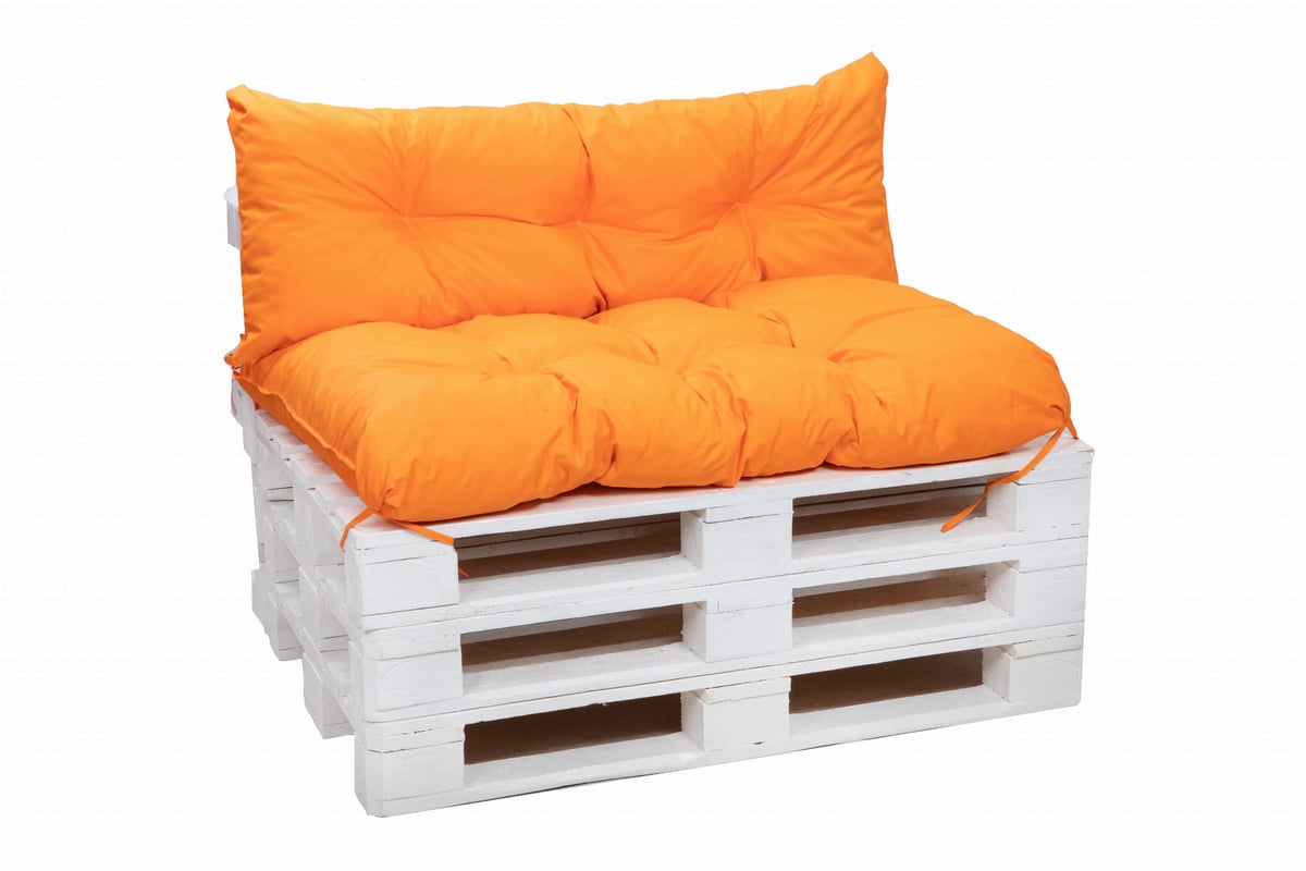 Zestaw poduszek na meble z palet 120x80 Siedzisko-Oparcie 120x40cm poduszki na palety Pomarańczowe poduszki na palety poduszki na meble ogrodowe