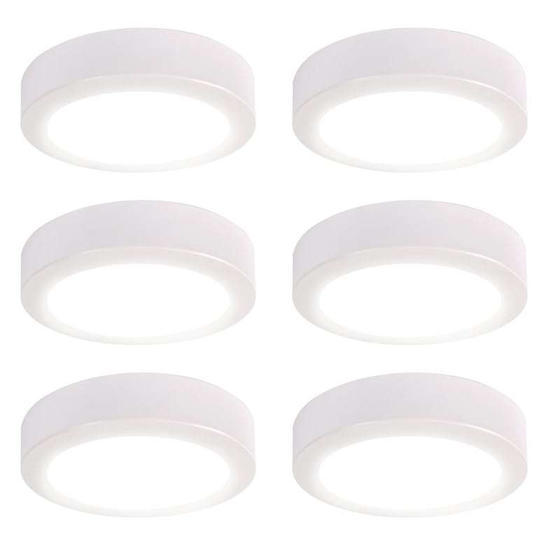 INSPIRE - Zestaw 6 reflektorów SURFACE S - Reflektory LED Ø 12 cm - 560 LM - 4000K - Neutralna biel - Biały