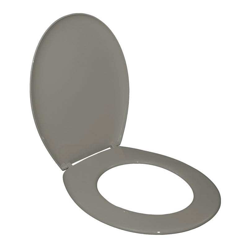 SENSEA - Deska sedesowa ESSENTIAL - owalna - tworzywo sztuczne termoelastyczne - taupe - wykończenie błyszczące