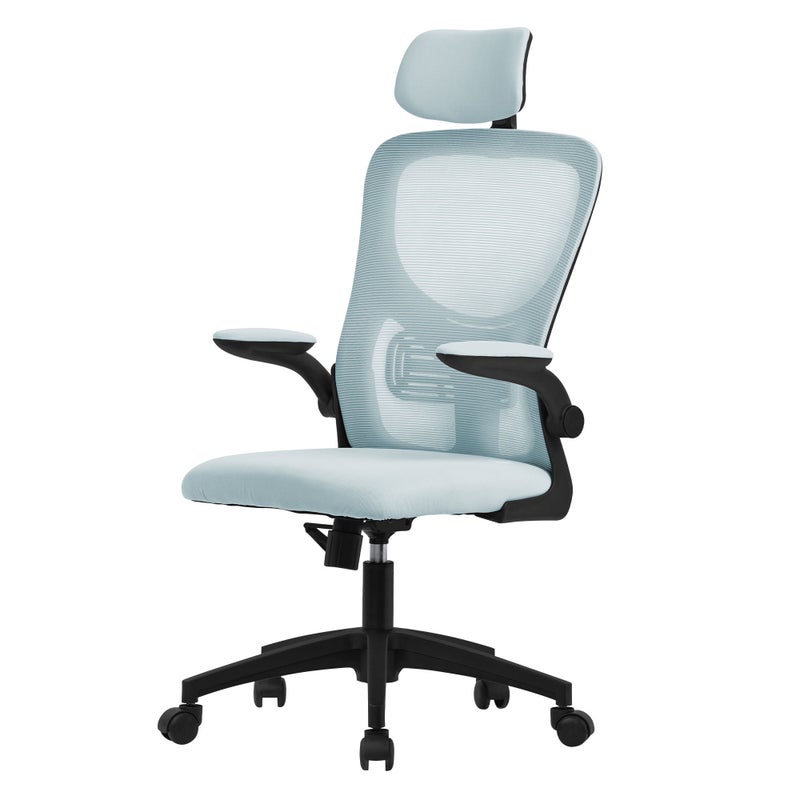 Krzeslo biurowe Ergonomiczne krzeslo obrotowe Niebieskie krzeslo do biurka Krzes